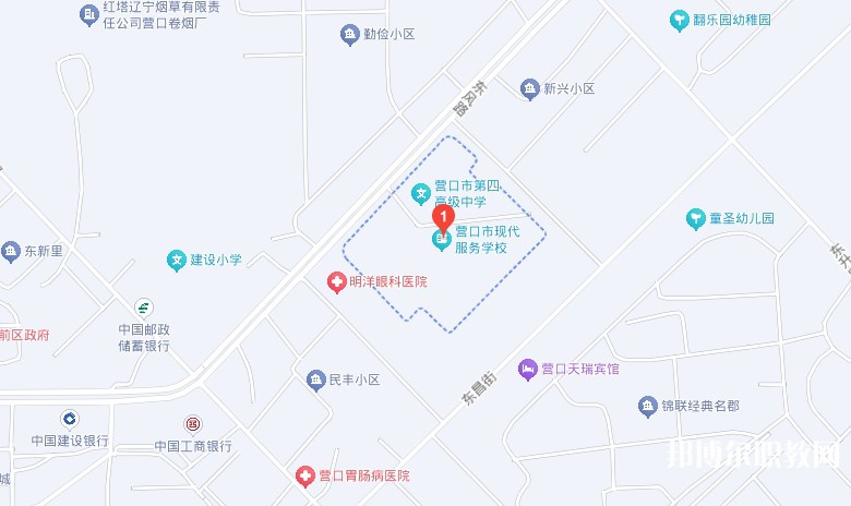 營口市現(xiàn)代服務(wù)學(xué)校地址，乘車路線